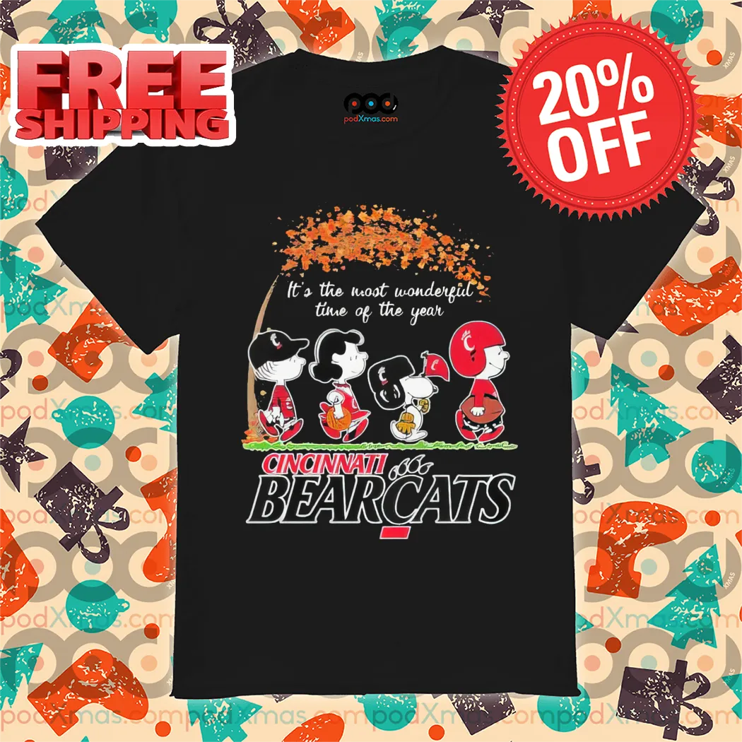 Peanuts It's The Most Wonderful Time Of Cincinnati Bearcat 2024 Shirt