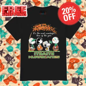 Peanuts Snoopy It's The Most Wonderful Time Of Miami Hurricanes 2024 Shirt