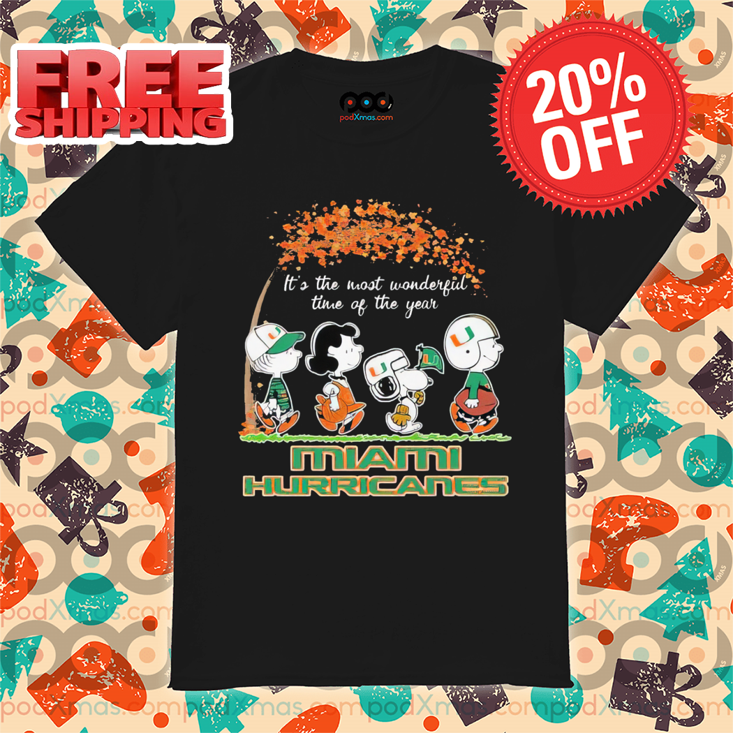 Peanuts Snoopy It's The Most Wonderful Time Of Miami Hurricanes 2024 Shirt