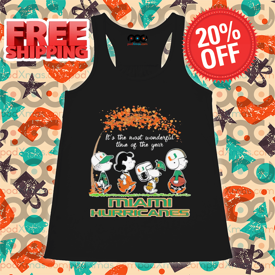Peanuts Snoopy It's The Most Wonderful Time Of Miami Hurricanes 2024 Shirt