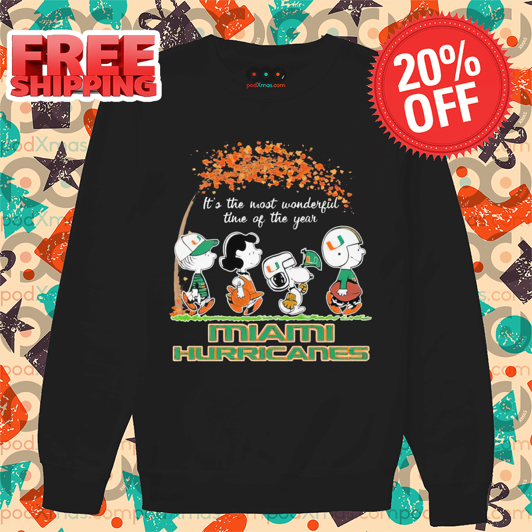 Peanuts Snoopy It's The Most Wonderful Time Of Miami Hurricanes 2024 Shirt