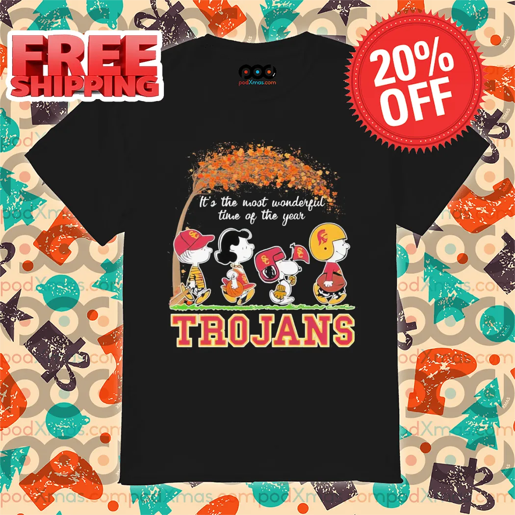 Peanuts Snoopy It's The Most Wonderful Time Of USC Trojans Shirt