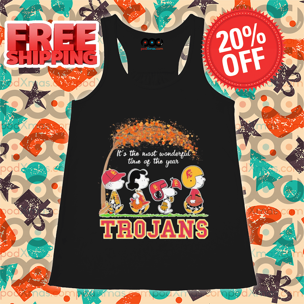 Peanuts Snoopy It's The Most Wonderful Time Of USC Trojans Shirt