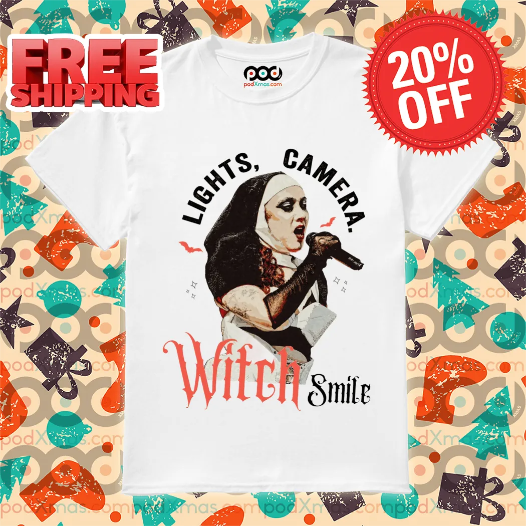 Church Lights Camera Witch Smile 2024 Shirt