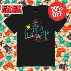 Cowboy Play Poker Desert Neon 2024 Shirt