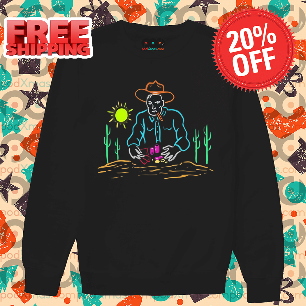 Cowboy Play Poker Desert Neon 2024 Shirt