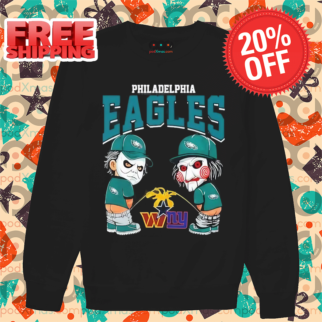 Michael Myers And Billy The Puppet Philadelphia Eagles Halloween 2024 Shirt