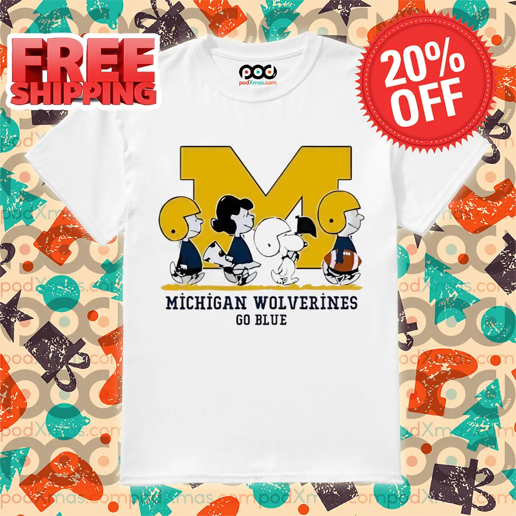 Peanuts Snoopy And Friends Michigan Wolverines Go Blue 2024 Shirt