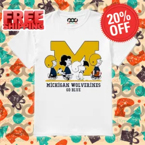 Peanuts Snoopy And Friends Michigan Wolverines Go Blue 2024 Shirt