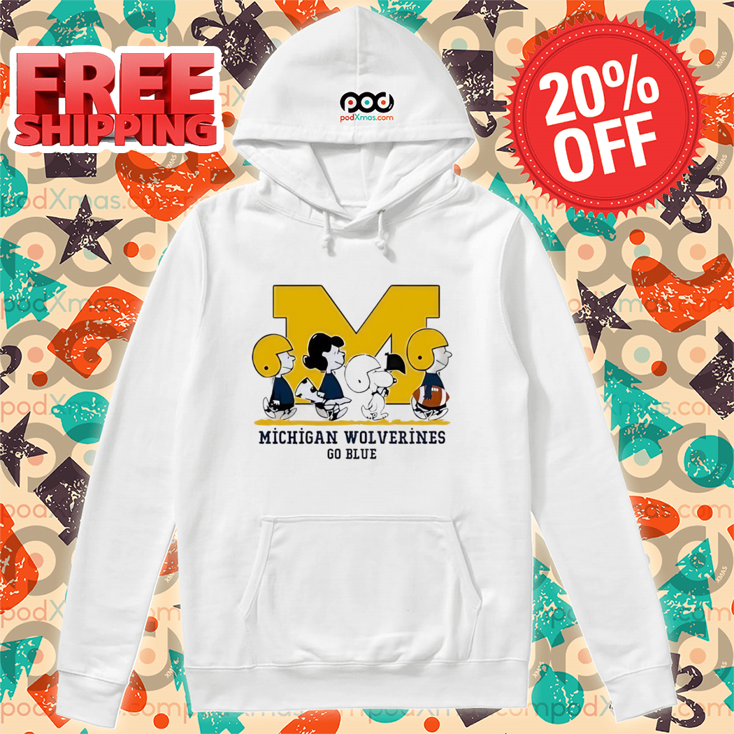 Peanuts Snoopy And Friends Michigan Wolverines Go Blue 2024 Shirt