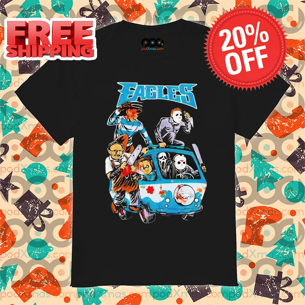 Horror Characters Movie Philadelphia Eagles NFL Halloween 2024 Shirt