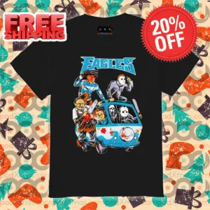 Horror Characters Movie Philadelphia Eagles NFL Halloween 2024 Shirt