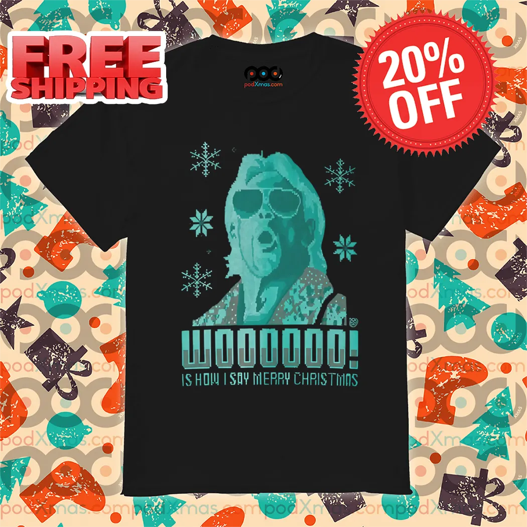 Ric Flair Wooooo Is How I Say Merry Christmas WWE Ugly Christmas 2024 Shirt