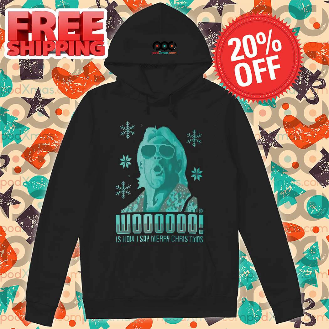 Ric Flair Wooooo Is How I Say Merry Christmas WWE Ugly Christmas 2024 Shirt