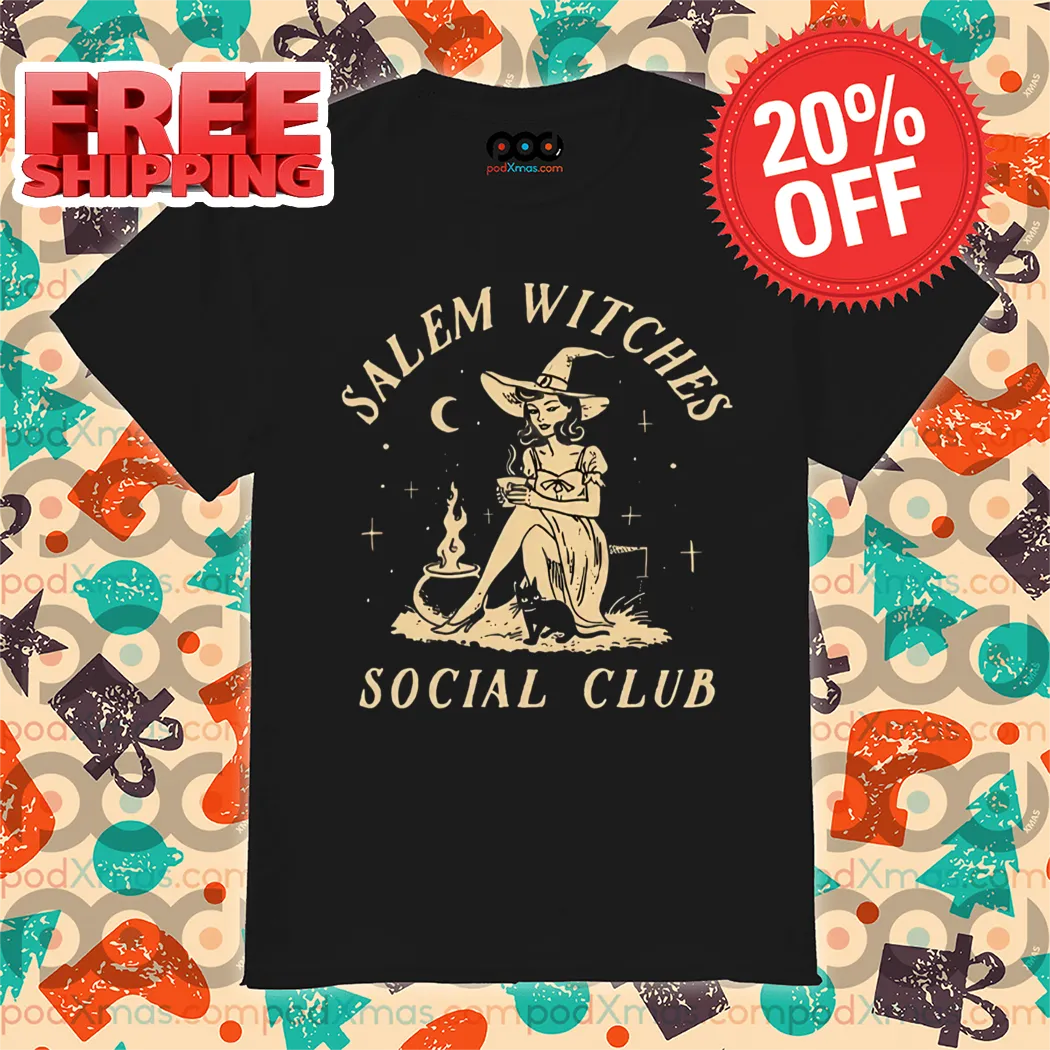 Witch Camping Salem Witches Social Club Halloween 2024 Shirt