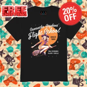 Witch Samantha Stephens' Flight School Since 1984 Halloween Shirt