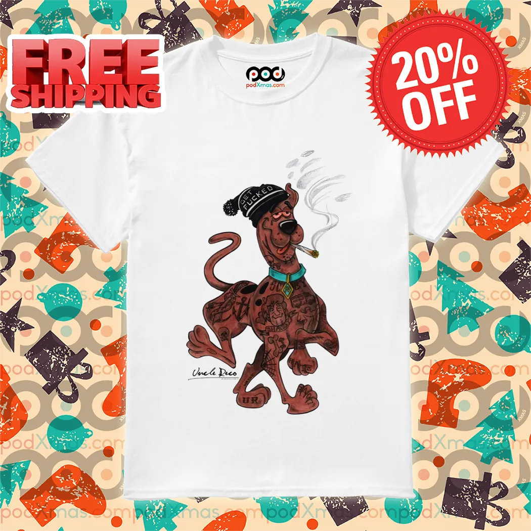 Black Scooby-Doo Tattoo Smoking Get Fucked 2024 Shirt