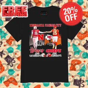 Nebraska Huskers On Saturdays Kansas City On Sundays Signature 2024 Shirt