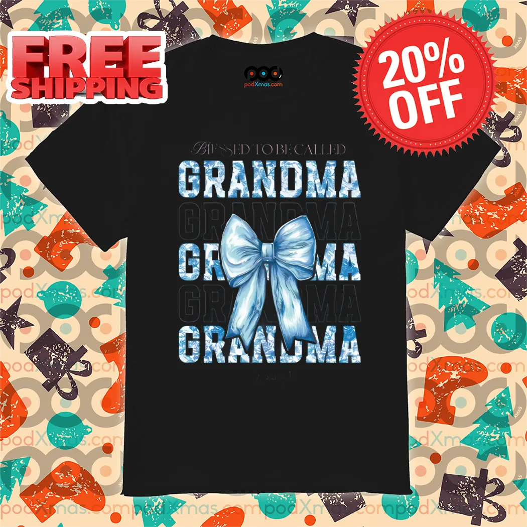 Bow Tie Blessed To Be Called Grandma 2024 Shirt