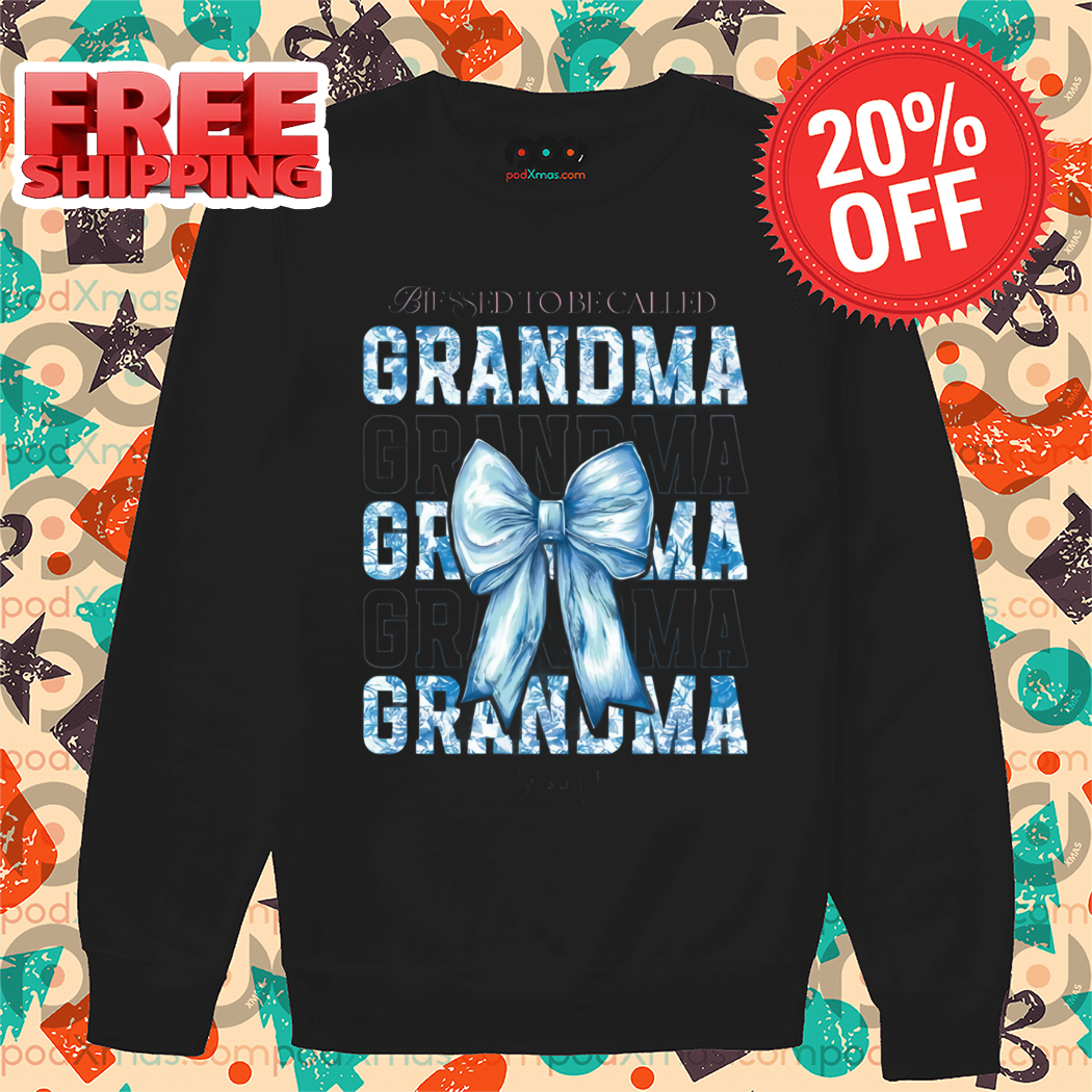 Bow Tie Blessed To Be Called Grandma 2024 Shirt
