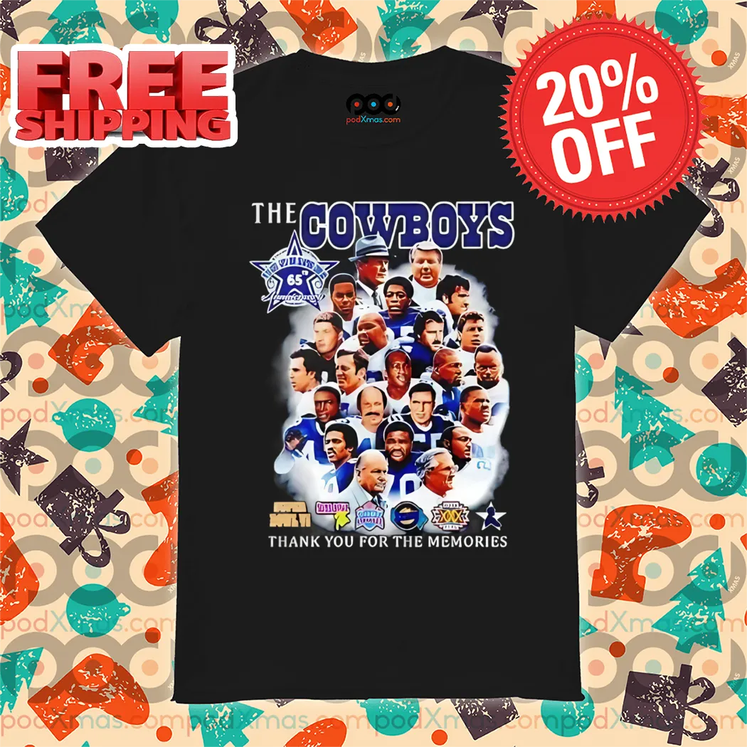 The Dallas Cowboys 65th Anniversary Thank You For The Memories Signature 2024 Shirt