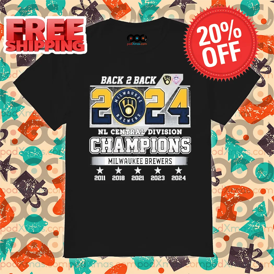 Back 2 Back Milwaukee Brewers 2024 National League Central Division Shirt