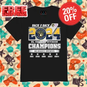 Back 2 Back Milwaukee Brewers 2024 National League Central Division Shirt