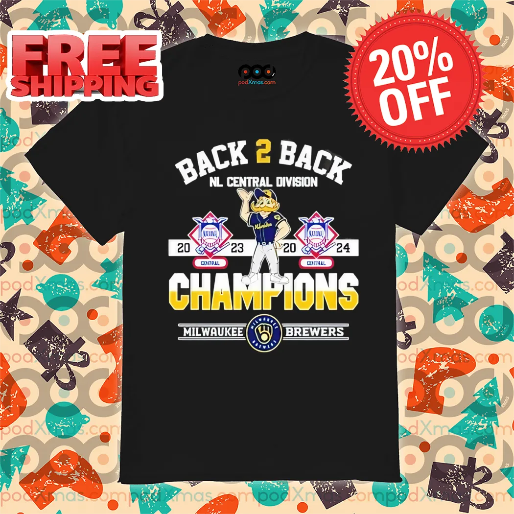 Back 2 Back NL Central Division Champions Milwaukee Brewers Shirt
