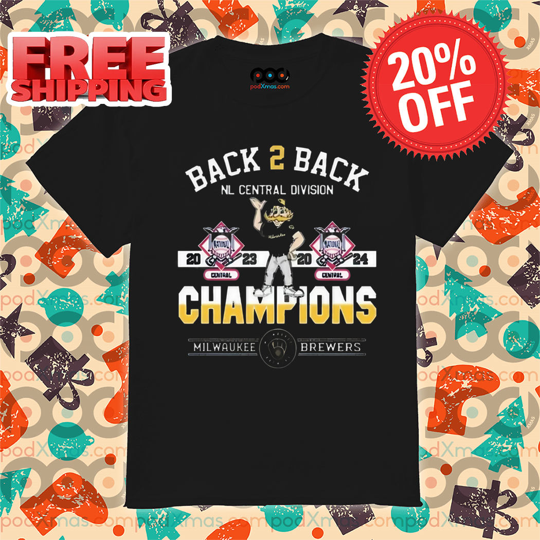 Back 2 Back NL Central Divison Champions Milwaukee Brewers Shirt