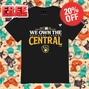 Milwaukee Brewers Fanatics Navy 2024 NL Central Division Shirt