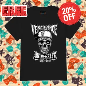 Skull Gangster Vengeance University Est 6661 Shirt