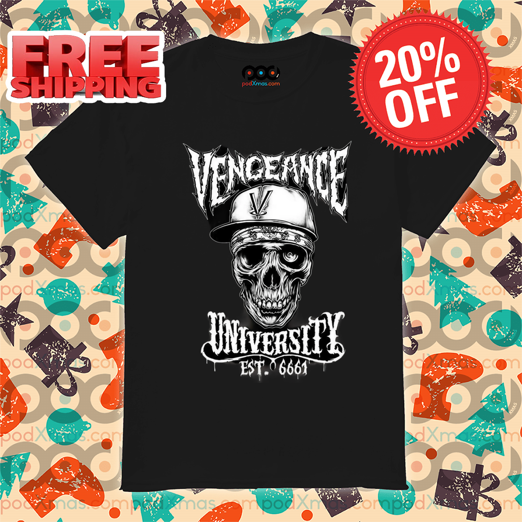 Skull Gangster Vengeance University Est 6661 Shirt