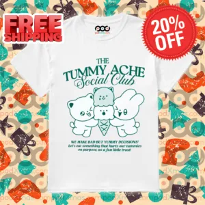 Bunny Ice Cream The Tummy Ache Social Club Shirt