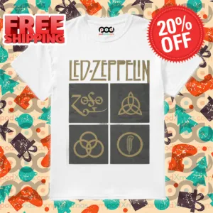 Led Zeppelin Hummingbird Gold Holy Trinity Knot Shirt
