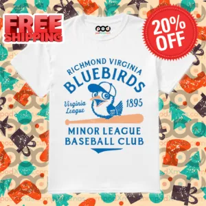 Richmond Virginia Bluebirds 1895 Minor League Baseball Club Vintage Shirt