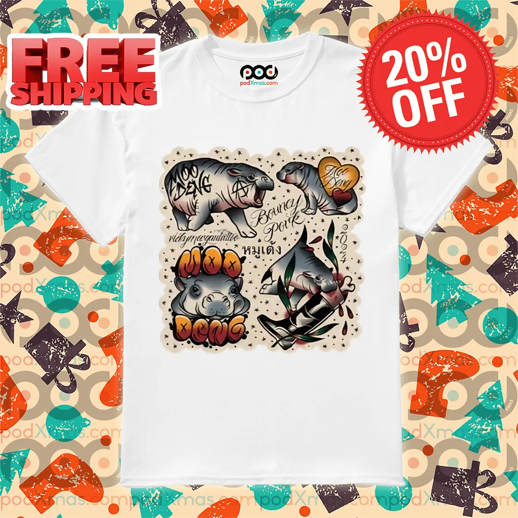 Hippo Tattoo Bouncy Pork Moo Deng 2024 Shirt
