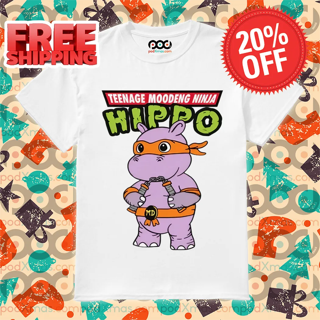 Moo Deng Teenage Moodeng Ninja Hippo Shirt