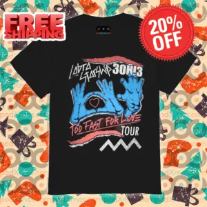 Motley Crue Heart Sign Too Fast For Love Tour 2024 Shirt