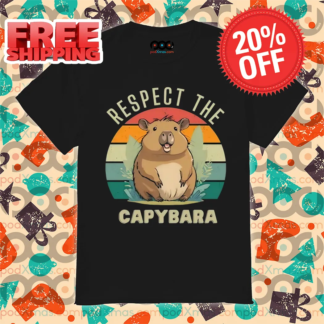 Respect The Capybara Retro 2024 Shirt