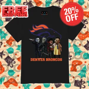 Denver Broncos Jason Voorhees Freddy Krueger Michael Myers Leatherface Halloween 2024 Shirt