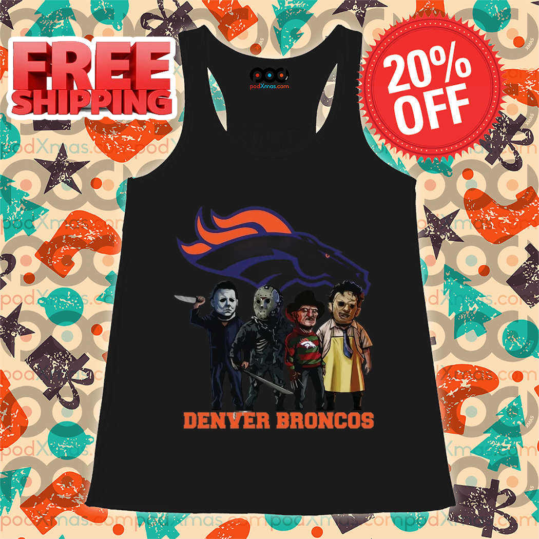 Denver Broncos Jason Voorhees Freddy Krueger Michael Myers Leatherface Halloween 2024 Shirt