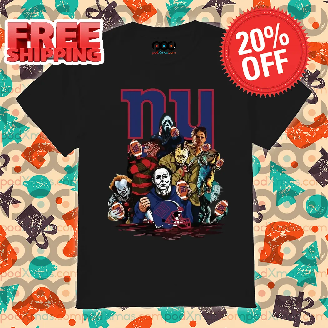 Horror Characters New York Giants Halloween NFL 2024 Shirt