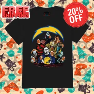 Horror Characters Los Angeles Chargers Halloween NFL 2024 Shirt