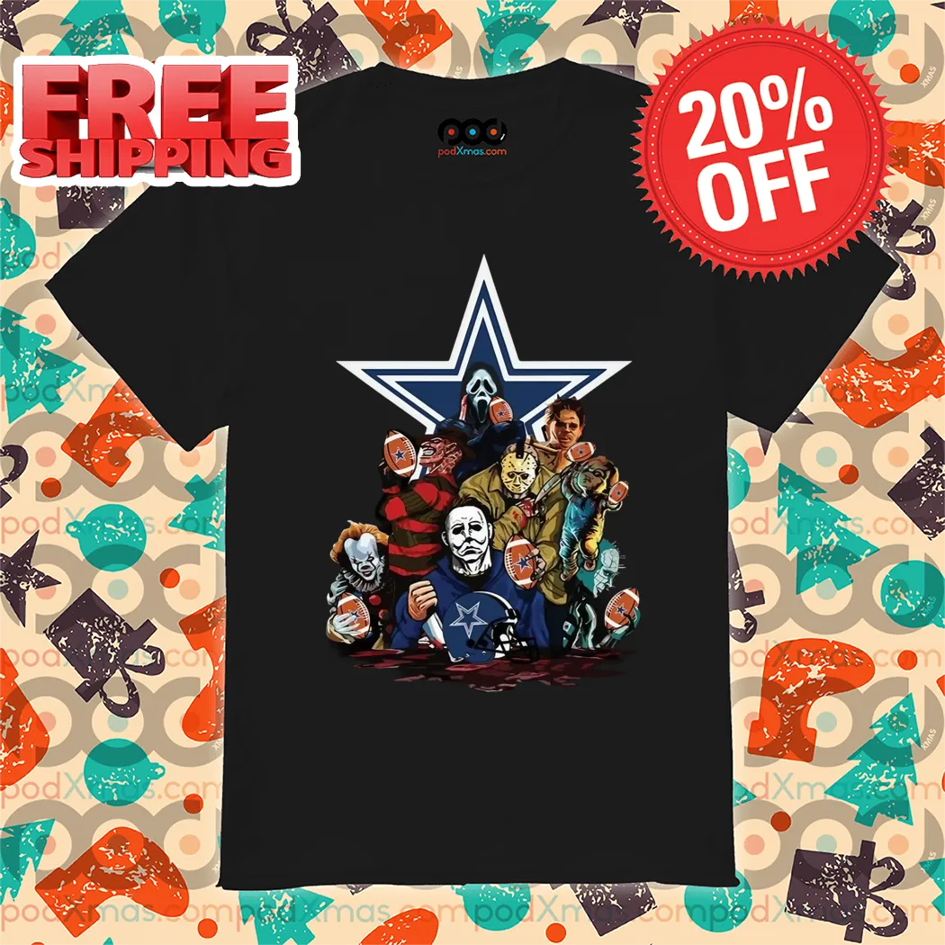 Horror Characters Dallas Cowboys Halloween NFL 2024 Shirt
