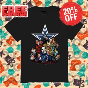 Horror Characters Dallas Cowboys Halloween NFL 2024 Shirt