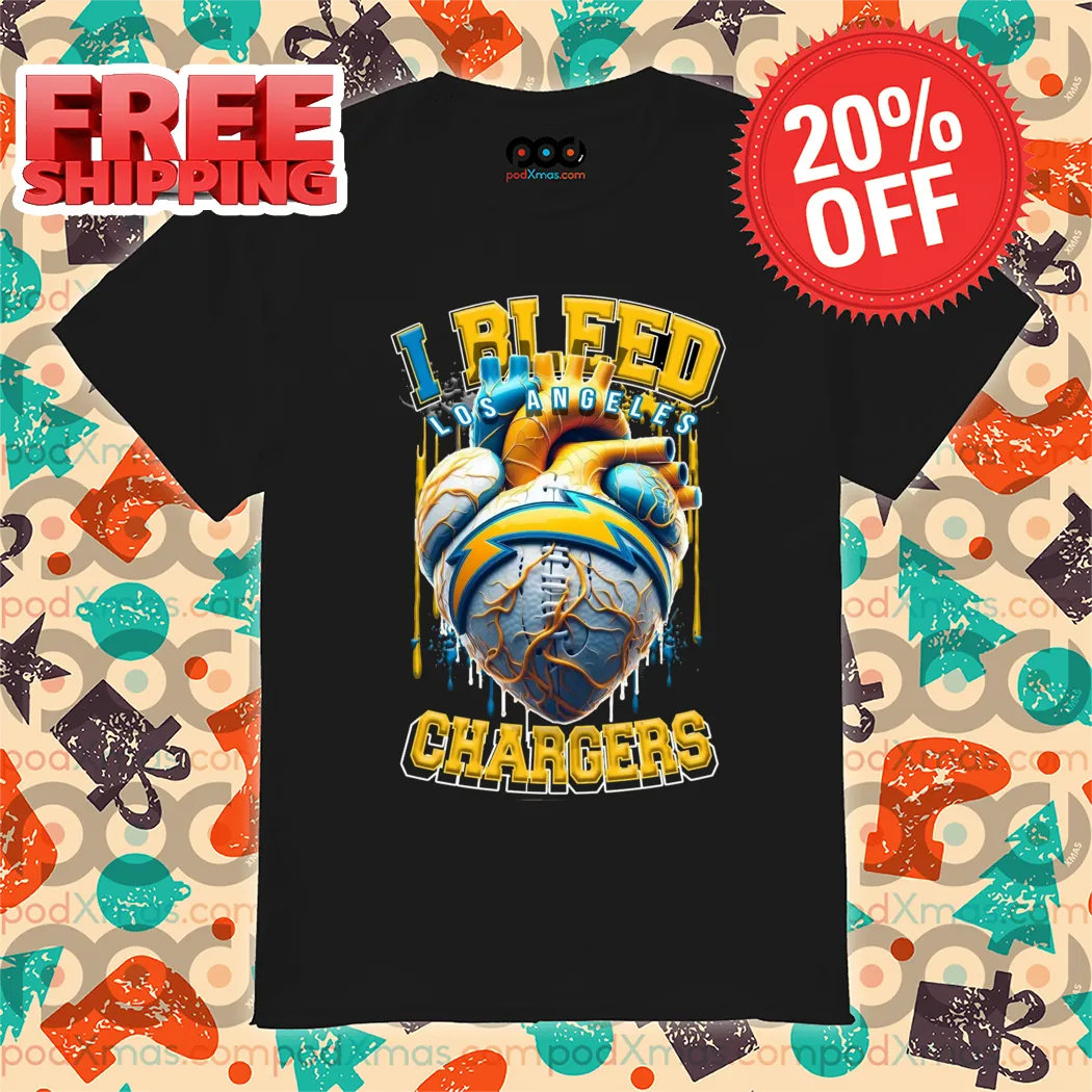 Heart I Bleed Los Angeles Chargers NFL 2024 Shirt
