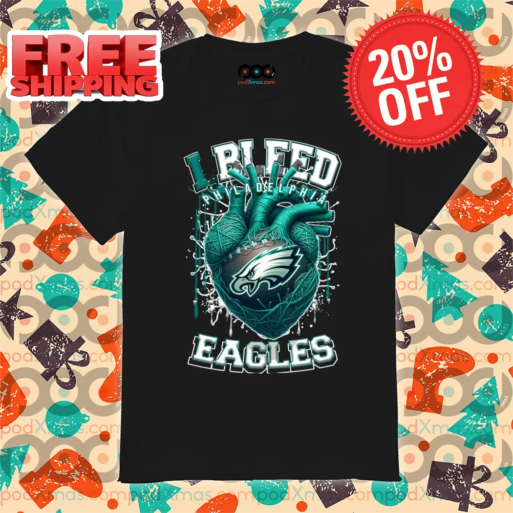 Heart I Bleed Philadelphia Eagles NFL 2024 Shirt