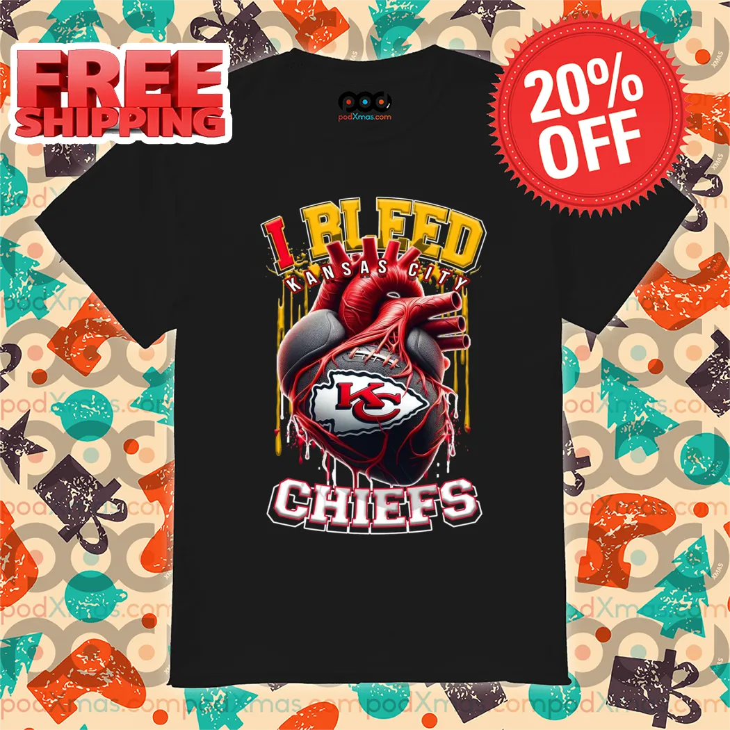 Heart I Bleed Kansas City Chiefs NFL 2024 Shirt