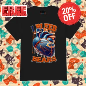 Heart I Bleed Chicago Bears NFL 2024 Shirt