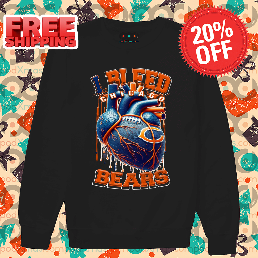 Heart I Bleed Chicago Bears NFL 2024 Shirt